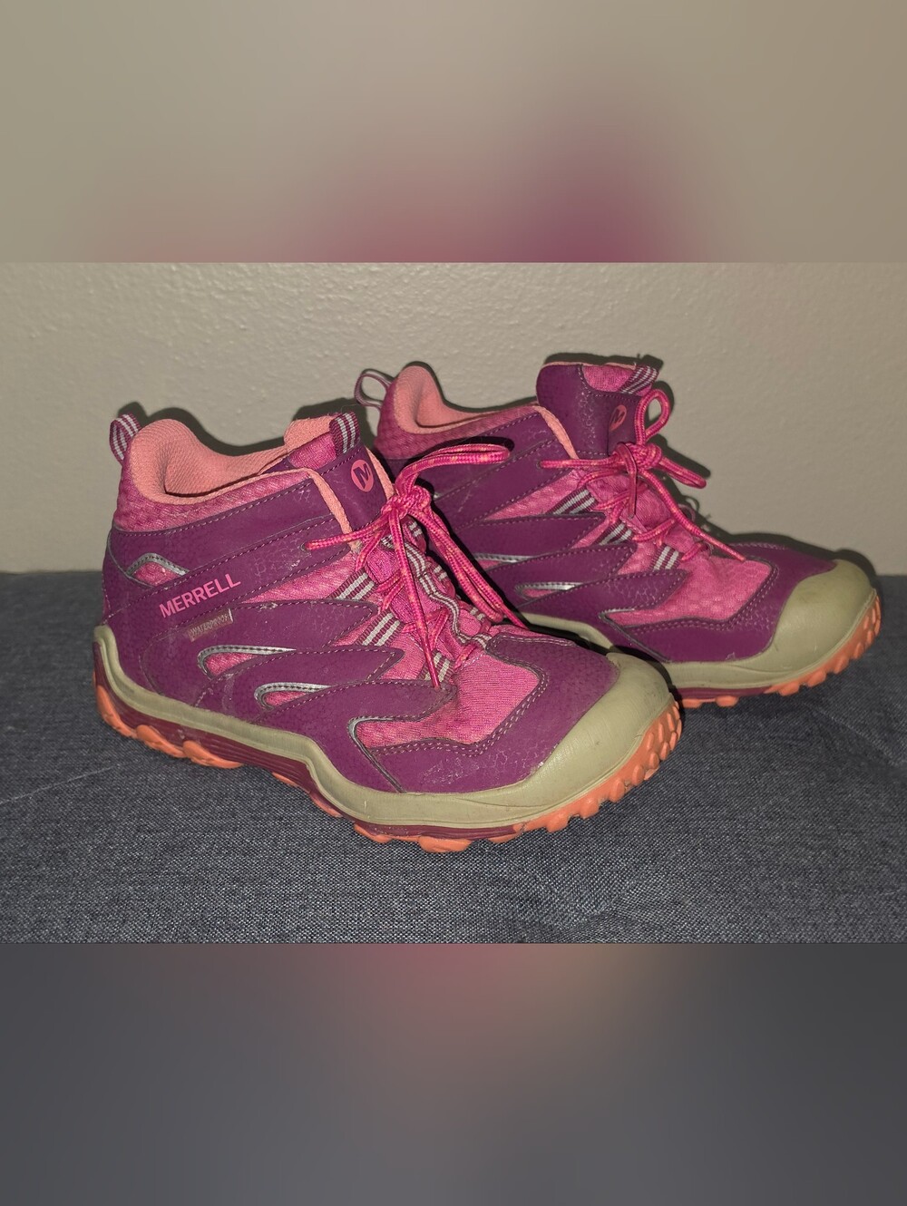 Merrell Kids Pink and Purple Rugged Trail Boots